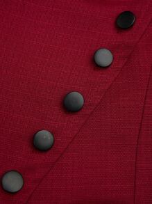 Sweetra Plus Size Summer Tie Neck Bow Collar Open Front Elegant Vacation Commute Blazer, Burgundy Graduation,Back To School,Teacher Outfits For Women