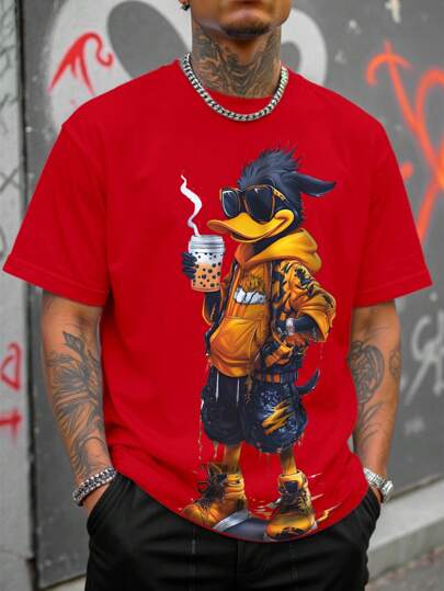 Manfinity Dauomo 男士圆领短袖T恤，夏季时尚