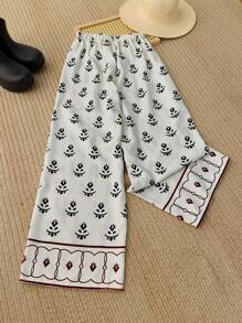 Breezaya Pantaloni casual da donna con stampa digitale stile vacanza, stampa casuale