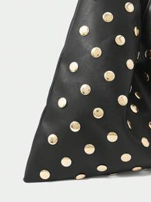 SHECARRY Ladies, Women Shoulder Bag, Hobo Bag, Fashionable, Elegant, Simple, Personalized, Versatile, Classic, Rivets, For Commute, Office, Date, Daily, Shopping, Afternoon Tea