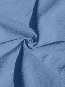 SHEIN Clasi Plus Size Women V-Neck Ruffle Hem A-Line Casual Spring/Summer Dress - Dusty Blue - View 6