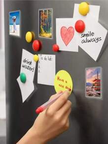SHEIN 20pcs Blank Photo Frame Insert Fridge Magnets (20 Packs) - For Photos 7 X 4.5cm (2.75 X 1.77 Inches) - Translucent Clear Acrylic Refrigerator Magnets For Small Photos Gifts Birthday Graduation