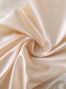 SHEIN Damen elegante Satinbluse mit Einfarbiger, loser Bindegürtel-Taille, weiten Glockenärmeln, ideal für Frühling/Sommer