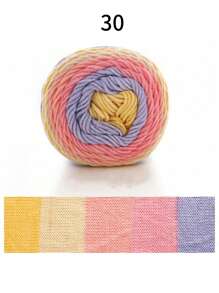 100克/卷彩虹纱5股段染纱DIY手工针织纱适用于毛衣帽子围巾沙发垫蛋糕纱193米 - 彩色 - 查看 22