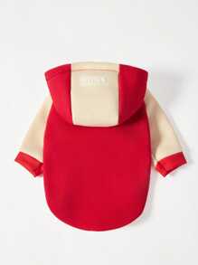 Áo hoodie tay raglan thiết kế tối giản giản dị mùa xuân/hè PETSIN màu đỏ rượu và mơ, thời trang dành cho thú cưng EU/US, áo nỉ in hình thú cưng siêu mềm, thoáng khí - Nhiều màu - Xem 8