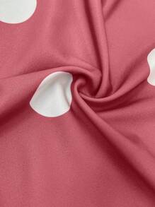 SHEIN LUNE Set de 2 piezas talla grande con top hombros descubiertos y pantalón largo, minimalista y elegante, apropiado para el verano - Rosa - Ver 6
