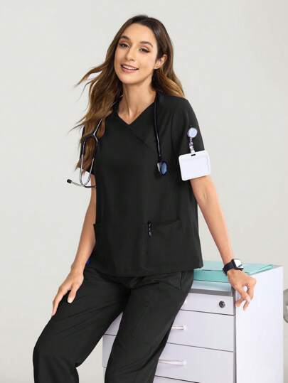 TaskEZ Scrub Tops,Women's Fashion Casual Sports Scrub Tops, Business Women Clothing, Women's Summer Tops Multi-Occasion Wear Versatility, Women's Summer Beach Shirts