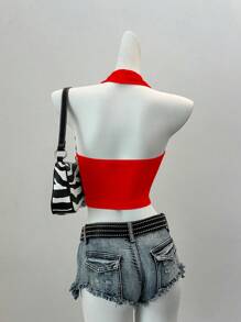 Attitoon Áo ba lỗ Racerback thường ngày dành cho nữ có họa tiết đồ họa thời trang đường phố, phù hợp cho mùa hè - Nhiều màu - Xem 7