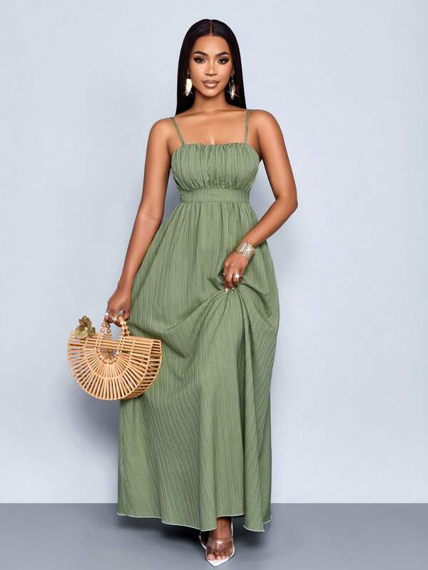SOLERSUN Women's Boho Summer Beach Backless Vacation Maxi Dress, Flowing Elegant Gown Tropical Dresses For Women,Suitable For Vacation