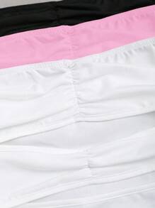 Sweetra Women's Ruched Cut Out Cropped Tube Top, Summer Y2K  - Multicolor - View 6