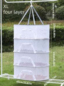 1 szt. Suszarka z zamkiem błyskawicznym, wielowarstwowa składana siatka do suszenia ubrań na powietrzu, kosz z siatki poliestrowej, do suszenia bielizny, majtek, kamizelek, z zamkiem błyskawicznym, klatka przeciw muchom, do suszenia zabawek i ubrań