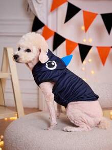 PETSIN Sweat-shirt à capuche léger et respirant à motif requin, style décontracté et à la mode, pour chiens et chats, printemps/été