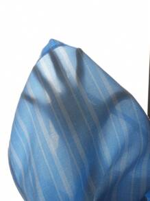 SHEIN EZwear Pantaloni a gamba ampia a righe blu e bianche in taglie grandi, adatti per la primavera/estate