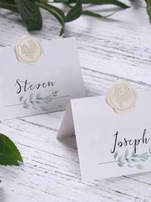 20 张桉树图案真蜡封贴纸自粘式婚礼请柬信封封口贴纸，用于装饰婚礼请柬、返校礼物 - 均碼 - 查看 3