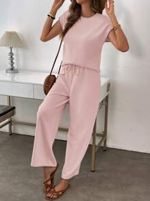 SHEIN LUNE 女士日常两件套服装