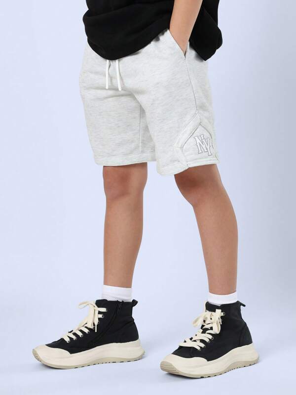 SUMWON Shorts deportivos para niños y jóvenes Pantalones cortos de chándal premium para primavera y verano, casuales, de uso diario, jogger, gimnasio, uniforme escolar, entrenamiento, baloncesto, cómodos y modernos