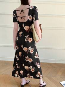 Modelyn 大码花卉印花宽松休闲度假连衣裙 - 彩色 - 查看 2