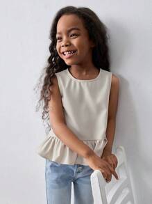 Maija Kids Maija Kids Young Girl Casual Butterfly Decor Camisole - Apricot - View 5