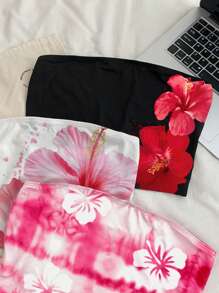 Muchica 女士夏季休闲花卉印花抹胸上衣