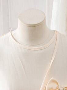 Tween Girl Cute Bow A-Line Dress, Buy 1 Get 2 Free, Includes Dress With Bag