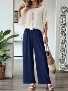 EMERY ROSE Women Two Pieces Outfits For Daily Wear - Royal Blue - View 3