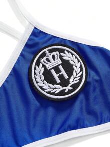 Fantasy Costume 5件套性感女警服装，蓝色和白色 - 藍白色 - 查看 7