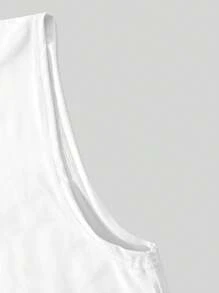 Manfinity Homme Plus Size Men's Palm Tree Slogan Print Crew Neck Casual Tank Top, Sleeveless Graphic Top, Suitable For Beach, Leisure, Vacation, Travel, Best Gift For Boyfriend/Husband - Black - View 6