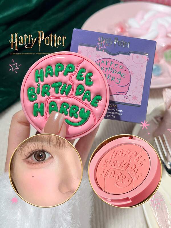 Harry Potter™ X SHEGLAM Happee Birthdae Harry Blush Powder Blush Non-Fading Natural Pigment Graduation Birthday Holiday Summer Fall Autumn Y2K Fancy Fashion Women Makeup Cosmetic Party Beach Travel Camping Outdoors School Campus Trip Festivals Decor Gift Present Rose Girl Cosplay Best Color Charm Vibe