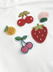 SHEIN MOD Casual Cute Fruit Print Short Sleeve T-Shirt, Fashionable For Summer,Hawaii Women Top,Y2k Women Clothes,Casual Women Outfits,