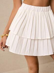 Poéselle Women's Solid Color Minimalist Casual Shorts, Suitable For Summer