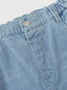 Jeans vaqueros desgastados de color claro versátiles y casuales para niños preadolescentes, adecuados para uso diario y exterior