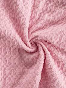 Soleia Women's Sexy Solid Color Textured Backless Halter Crop Top And Shorts Set, For Summer Island Vacation Outfits - Pink - View 6