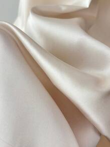 SHEIN Clasi Women's Bowknot Waist Pleated Elegant Casual Pants For Home And Outdoor - Apricot - View 7