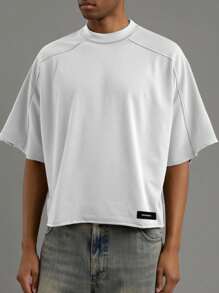 Manfinity Hypemode Men's Casual Loose Fit Round Neck Short Sleeve T-Shirt, Summer