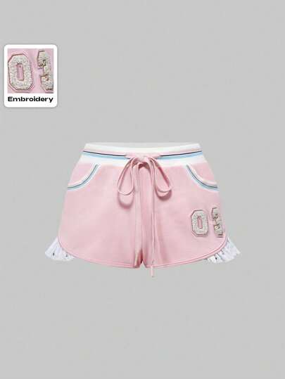 Kawaii Y2K Style Sports Shorts, Fashionable For Summer