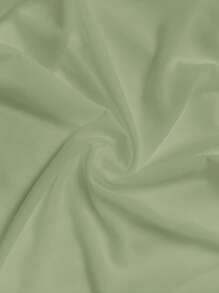 MaterniChic 优雅纯色褶皱无袖孕妇连衣裙，透明孕妇装 - 綠色 - 查看 6