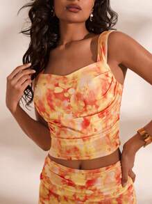 Opulessa 女士两件套服装，女士夏季服装，女士度假服装，性感，女士性感服装 - 黃色 - 查看 2