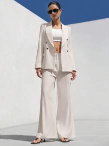 Aveloria Modichic 高端商务风双排扣女士宽松西装套装