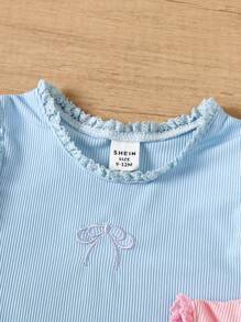 4 Packs Of Baby Girls Cute, Fashionable And Versatile Sleeveless Tops With Bow Patterns, Suitable For Summer - Multicolor - View 3