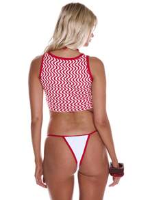 MUSERA Maglietta corta aderente a collo a barca, in maglia ondulata, adatta per /estate, vacanze e spiaggia, carina, stile marinaro - Multicolore - Visualizzare 3