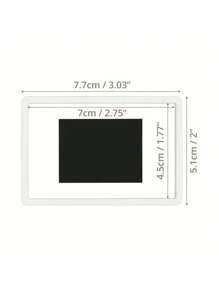 SHEIN 20pcs Blank Photo Frame Insert Fridge Magnets (20 Packs) - For Photos 7 X 4.5cm (2.75 X 1.77 Inches) - Translucent Clear Acrylic Refrigerator Magnets For Small Photos Gifts Birthday Graduation