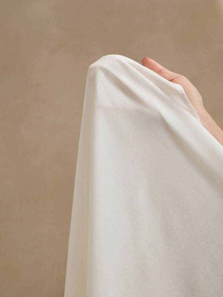 Elegant Solid V-Neck Buttoned A-Line Dress