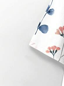 SHEIN LUNE maglietta oversize da donna con scollo a V e stampa floreale ad acquerello, adatta per la primavera/estate