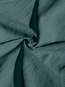 SHEIN Clasi Plus Size Women V-Neck Ruffle Hem A-Line Casual Dress For Daily Outing, Spring/Summer