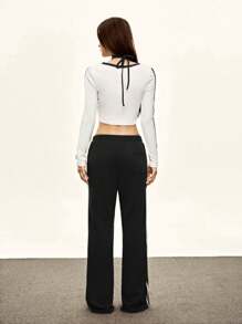 INAWLY Women Two Pieces Outfits For Daily Wear Fall Cloth For Women - Black - View 3
