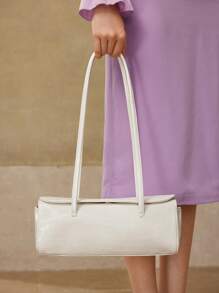 MOTF PREMIUM 压纹通勤单肩包 - 米色 - 查看 5