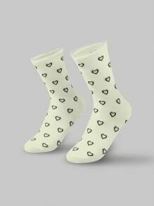 ROMWE Kawaii 4 Paar zufälliger Schleife, Punkt, Herz Design Knöchelsocken, süße schwarz-weiße einfarbige Socken mit Spitzenkante, vielseitige Damensocken im Joshi-Kōsei-Stil