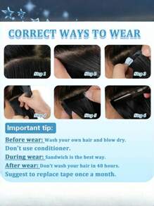 Straight Tape In Human Hair Extensions Skin Weft Tape In Hair #27/613 Color 50g Hair Extensions - S27/613 - View 10