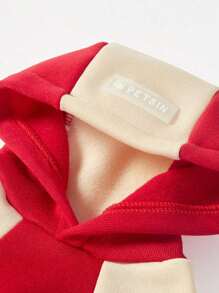 Áo hoodie tay raglan thiết kế tối giản giản dị mùa xuân/hè PETSIN màu đỏ rượu và mơ, thời trang dành cho thú cưng EU/US, áo nỉ in hình thú cưng siêu mềm, thoáng khí - Nhiều màu - Xem 4