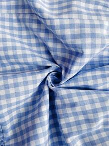 SHEIN Maternity Dress For Baby Shower Party - Blue and White - View 8